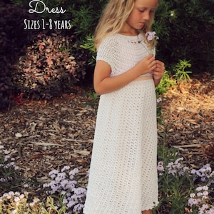 CROCHET PATTERN Edelweiss Dress Sizes 1-8 Years PDF Download image 2