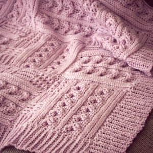 CROCHET PATTERN Vintage Sampler Afghan - Make to Any Size - PDF Download