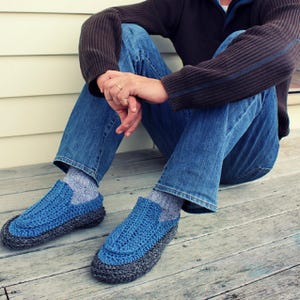 CROCHET PATTERN Papa&#39;s Loafers - Men&#39;s Sizes 6-15 - PDF Download