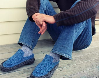 CROCHET PATTERN Papa's Loafers - Men's Sizes 6-15 - PDF Download
