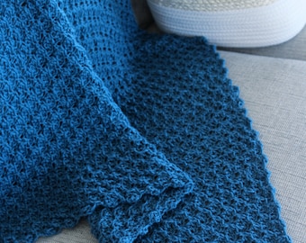 CROCHET PATTERN Knit-look C2C Blanket or Scarf - Make to any size - PDF Download