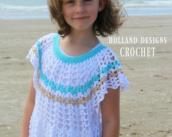 CROCHET PATTERN Floaty Dress - Sizes 6-12 mos up to Ladies X L - PDF Download