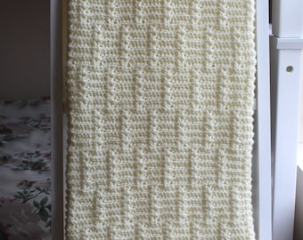 CROCHET PATTERN Caterpillar Cable Blanket - Make to Any Size - PDF Download