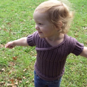 CROCHET PATTERN Knit-Look Crocheted Pullover Baby and Toddler PDF Download image 3