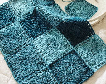 CROCHET PATTERN American Moss Afghan Squares - Make a Blanket of Any Size - PDF Download