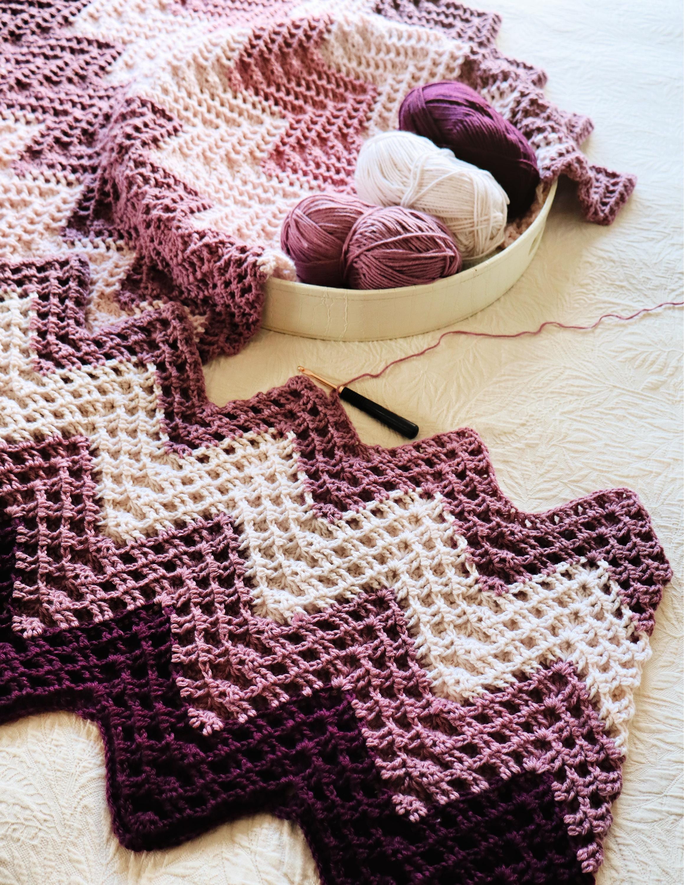 Chevron Pattern Crochet Cuddles Zig Zag Baby Blanket Chevron