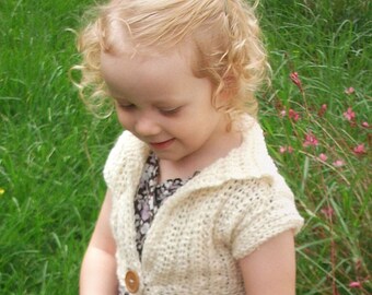 CROCHET PATTERN Empire Cardigan - Sizes Newborn to 12 years - PDF Download