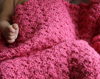 CROCHET PATTERN Sleeping Beauty Baby Blanket - Make to Any Size - PDF Download