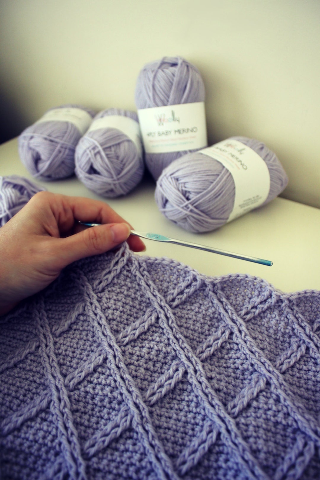 CROCHET PATTERN Once Upon A Cable Blanket - Make to Any Size - PDF ...