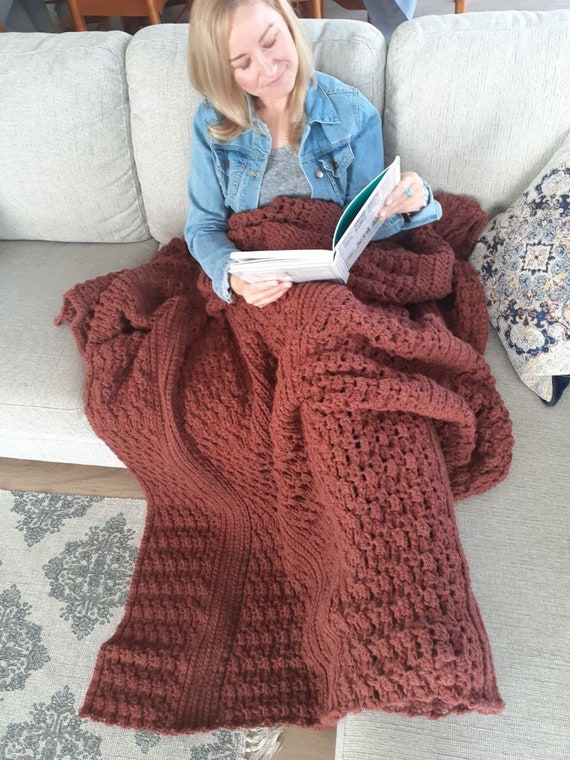 Free Easy Red Heart Crochet Lap Throw Crochet Pattern, 58 OFF