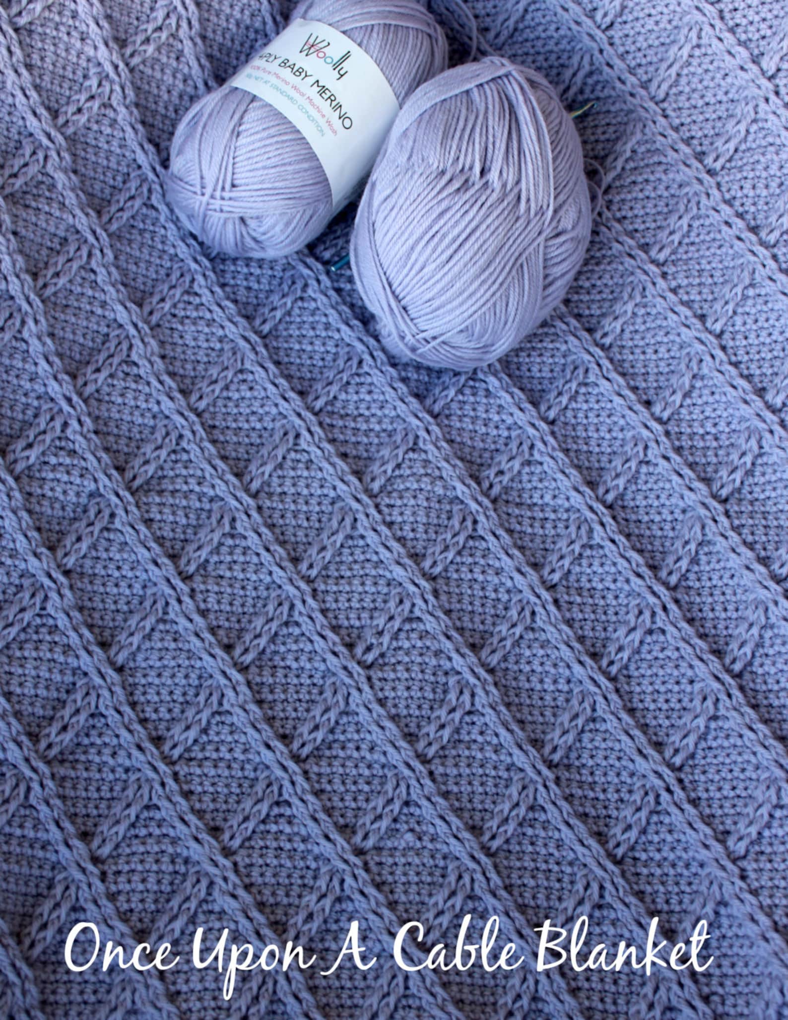 CROCHET PATTERN Once Upon A Cable Blanket - Make to Any Size - PDF ...