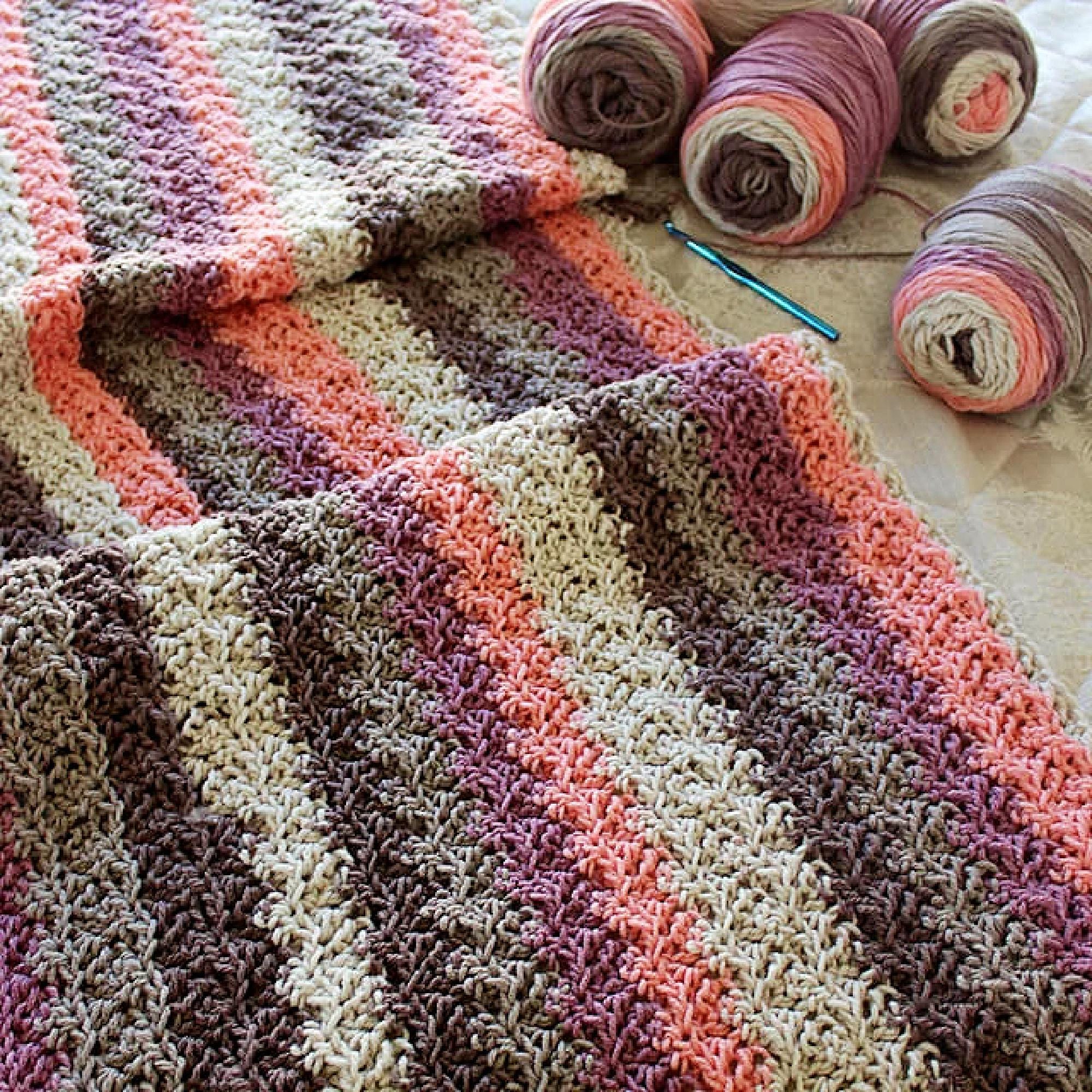 CROCHET PATTERN Fall in Love Throw - Make to Any Size - PDF Download - Etsy