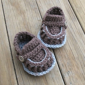 CROCHET PATTERN Modern Baby Loafers PDF Download image 1