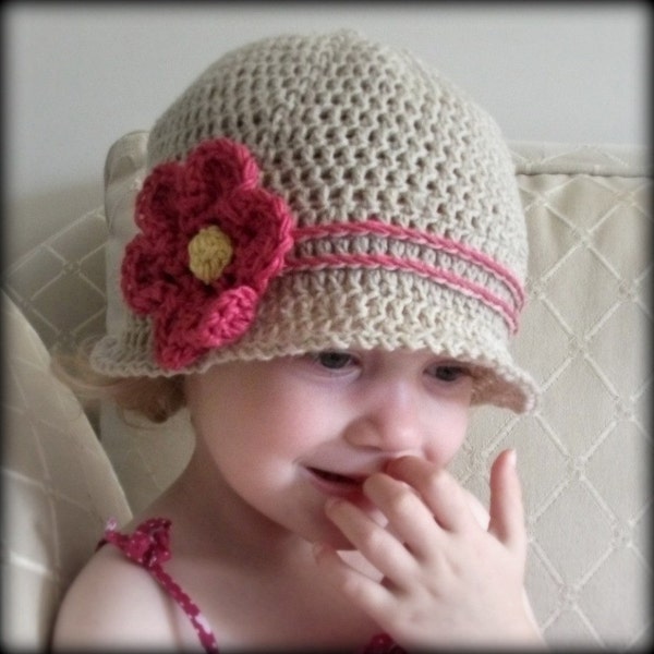 CROCHET PATTERN Cuteness Cloche Hat - Baby to Adult - PDF Download