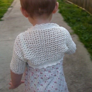 CROCHET PATTERN Victorian Shrug Baby to Adult PDF Download image 1