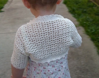 CROCHET PATTERN Victorian Shrug - Baby to Adult - PDF Download