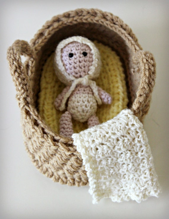 CROCHET PATTERN Bassinet Baby Playset Amigurumi Toy PDF Download Etsy