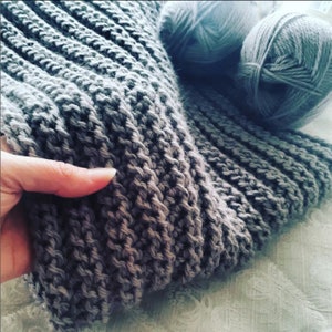 CROCHET PATTERN Cast On Plush Rib Crochet Stitch Tutorial - Make a Blanket or Scarf of Any Size - PDF Download