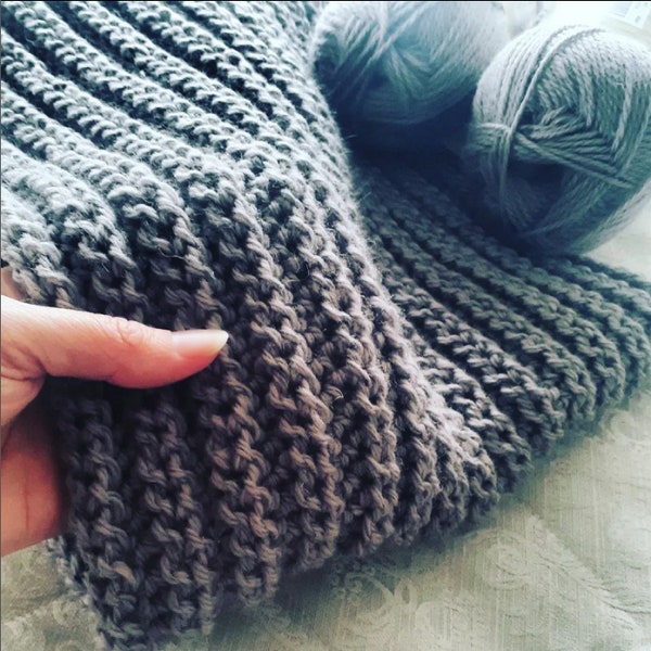 CROCHET PATTERN Cast On Plush Rib Crochet Stitch Tutorial - Make a Blanket or Scarf of Any Size - PDF Download