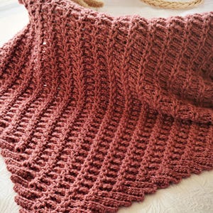 CROCHET PATTERN C2C Simple Cable Blanket - Make to Any Size - PDF Download