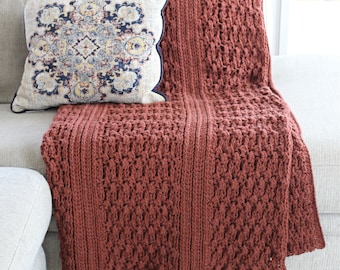 CROCHET PATTERN Cassia Throw - Make to Any Size - PDF Download