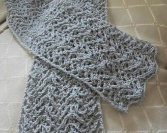 CROCHET PATTERN Knit-Look Lace Scarf - Child & Adult - PDF Download