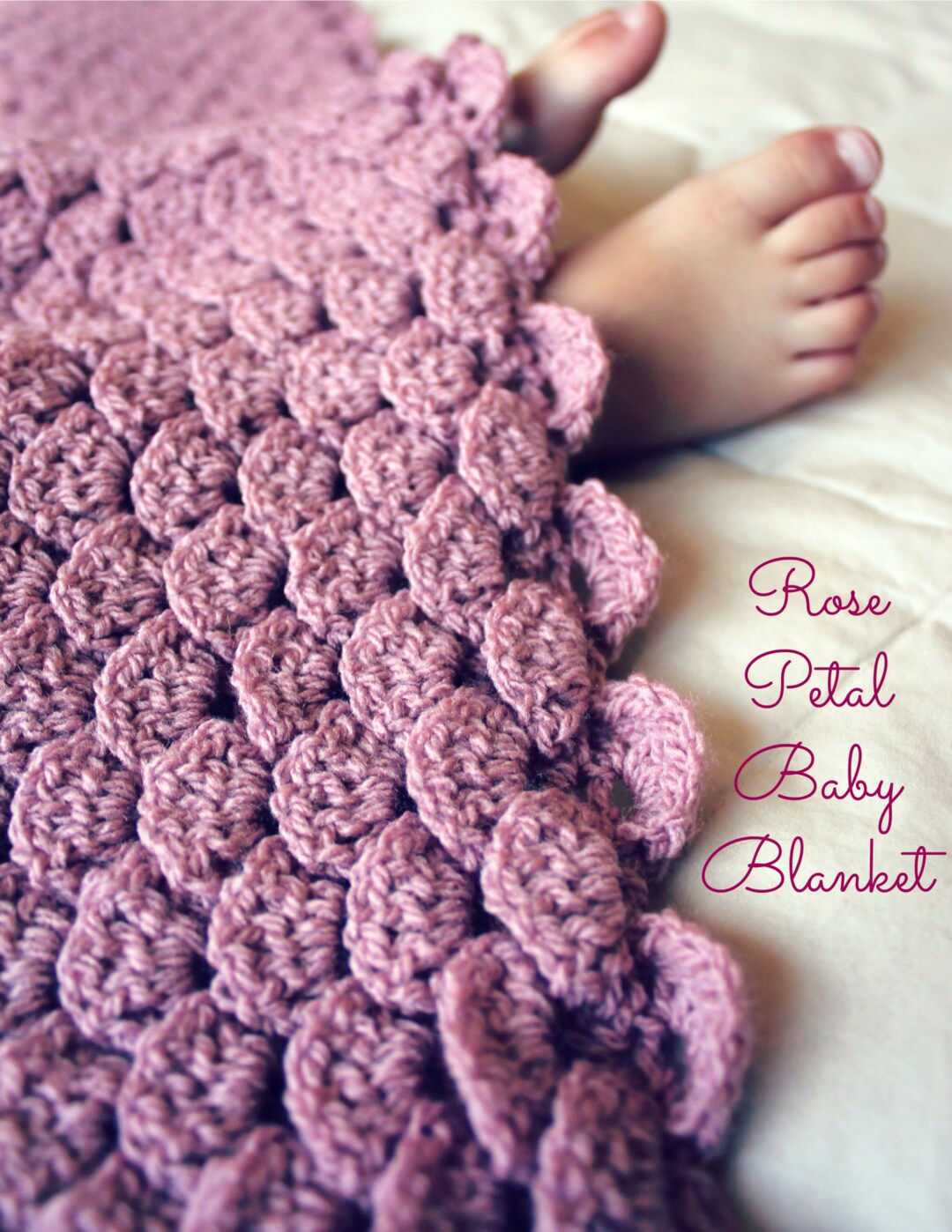 CROCHET PATTERN Rose Petal Baby Blanket - Make to Any Size - PDF ...
