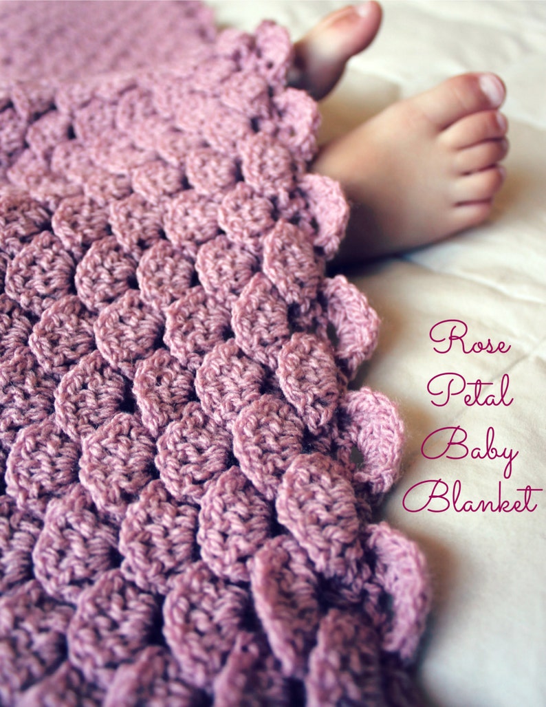 Download Now CROCHET PATTERN Rose Petal Baby Blanket Any Etsy UK