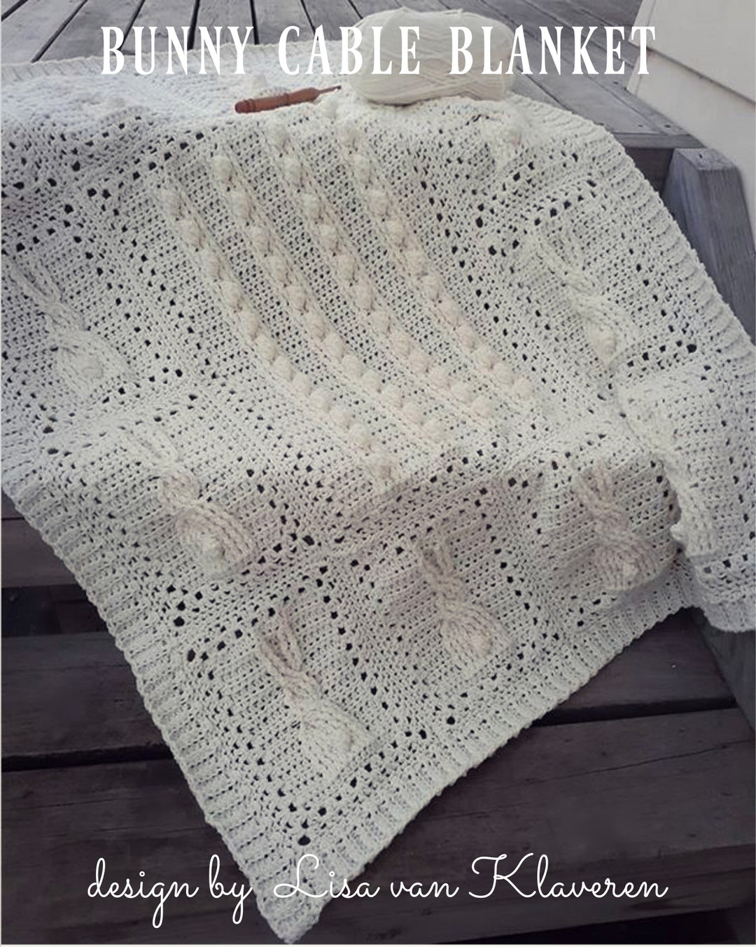 CROCHET PATTERN Bunny Cable Blanket - PDF Download - Etsy