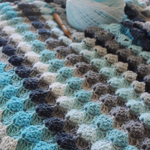 CROCHET PATTERN Ocean Bubbles Throw- Make to Any Size - PDF Download