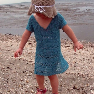 CROCHET PATTERN Aquamarine Tunic - Cover-Up - Sizes Toddler to Adult - PDF Download