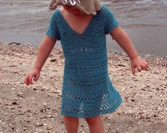 CROCHET PATTERN Aquamarine Tunic - Cover-Up - Sizes Toddler to Adult - PDF Download