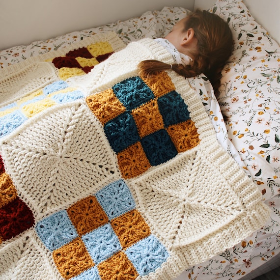 Fabric crochet quilt hotsell