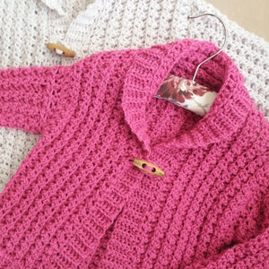 CROCHET PATTERN Charlie Girl Cardigan - Sizes Infant up to Ladies 3x - PDF Download