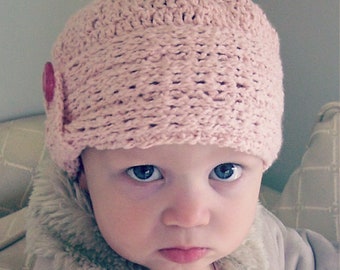 CROCHET PATTERN Knit-Look Crocheted Cloche - Baby to Adult - PDF Download