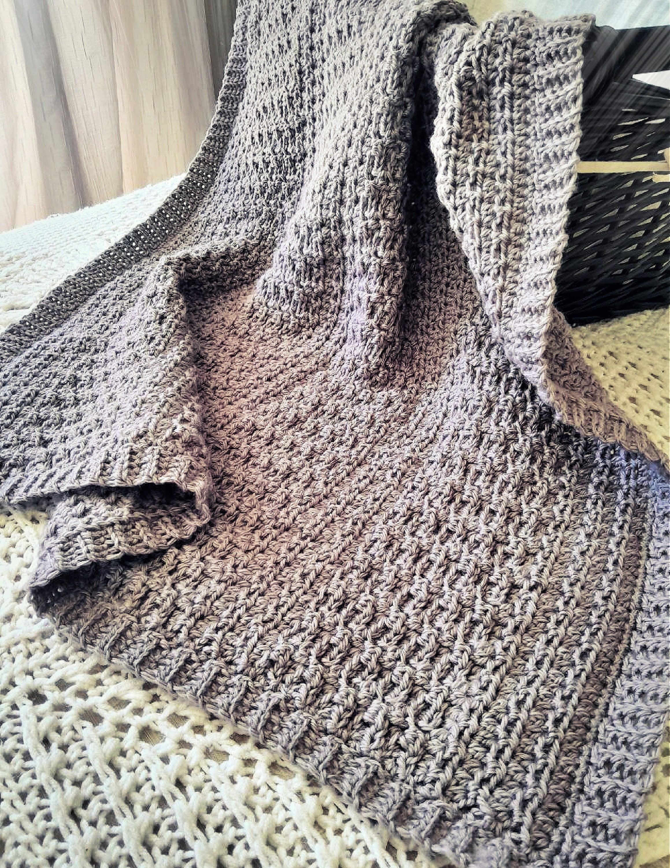 CROCHET PATTERN Palace Steps Throw - Make a Blanket of Any Size - PDF Download