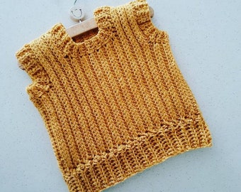 CROCHET PATTERN Wyn Vest - Sizes Newborn to Adult - PDF Download