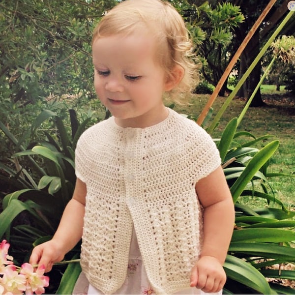 CROCHET PATTERN Seamless Cardigan - Baby and Toddler - PDF Download