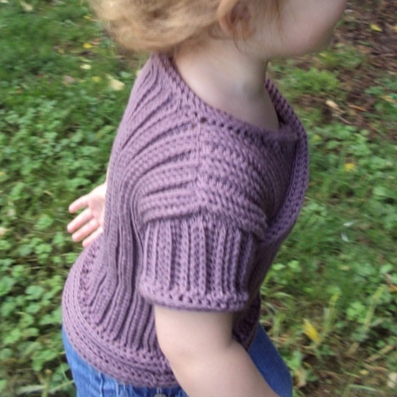 CROCHET PATTERN Knit-Look Crocheted Pullover Baby and Toddler PDF Download image 5