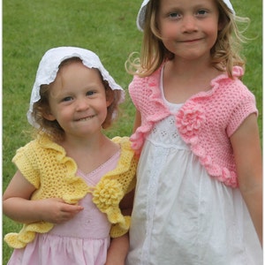 CROCHET PATTERN Ruffled Bolero - 0-12 Years - PDF Download