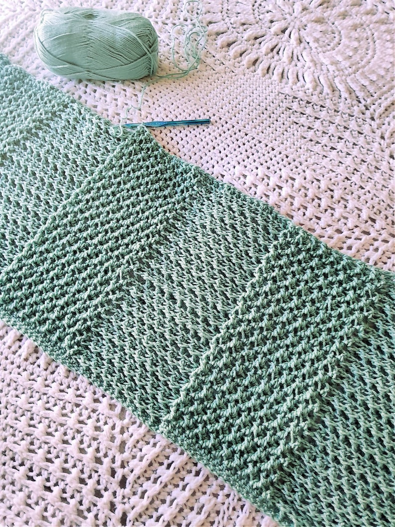 CROCHET PATTERN Waves Crashing Afghan - Make a Blanket of Any Size ...