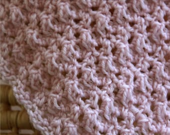 CROCHET PATTERN Adventures in Lace Baby Blanket - Make to Any Size - PDF Download