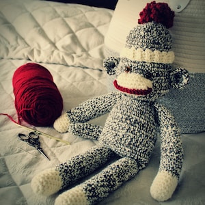 CROCHET PATTERN Sockless Monkey - Amigurumi Toy - PDF Download
