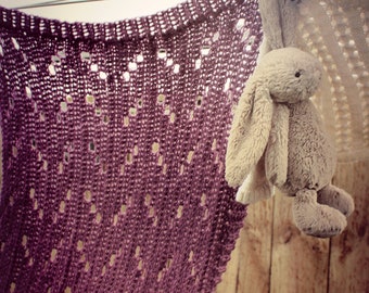 CROCHET PATTERN Bunny Trails Baby Blanket - Make to Any Size - PDF Download