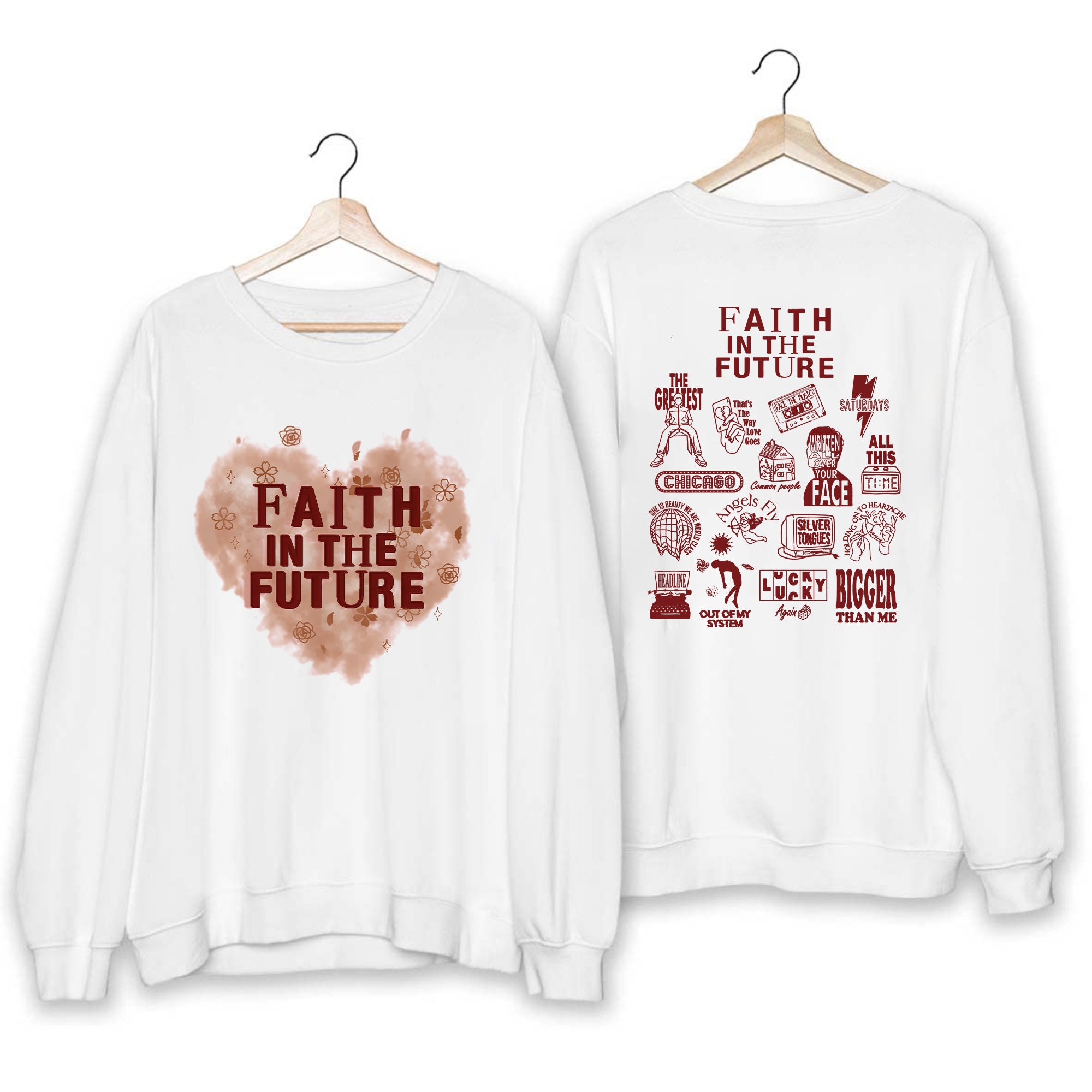 Faith In The Future Louis Tracklist Sweatshirt Louis Tomlinson Tour 2023  Merch
