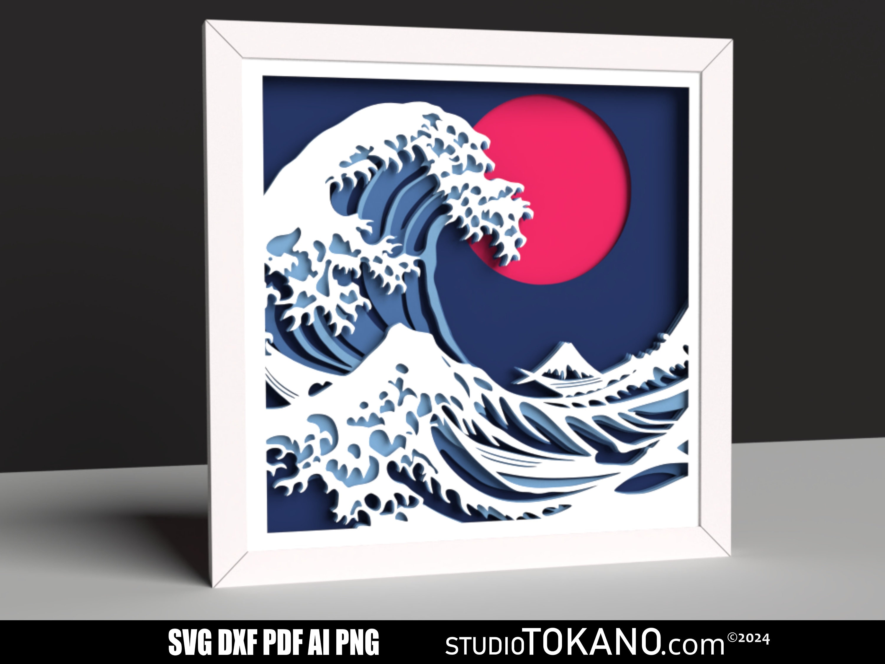 Great Wave Dxf - Etsy