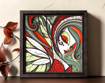 Forest Fairy Shadow Box SVG for Cricut | 10 Layer Fantasy 3D Papercut Design | Woodland Fairy Laser Cut File | Multilayer Mandala