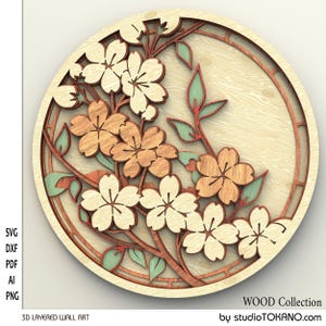 Scatola delle ombre da parete Mandala tagliata al laser 3D SVG Cricut Glowforge Xtool fai da te Home Deco regalo personalizzato modello multistrato in legno di ciliegio