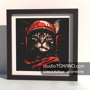 Fichier laser, découpe laser en couches, chat SVG multicouche, art en couches, décoration murale pour glowforge, silhouette, cricut