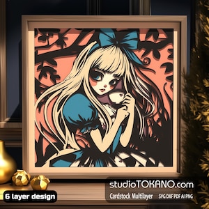 Arte de parede de mandala cortada a laser 3D Caixa de sombra SVG Cricut Glowforge Xtool Decoração para casa faça você mesmo Presente personalizado Cartão multicamadas Alice Template